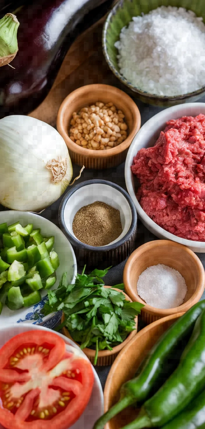 Ingredients photo for Karniyarik Recipe