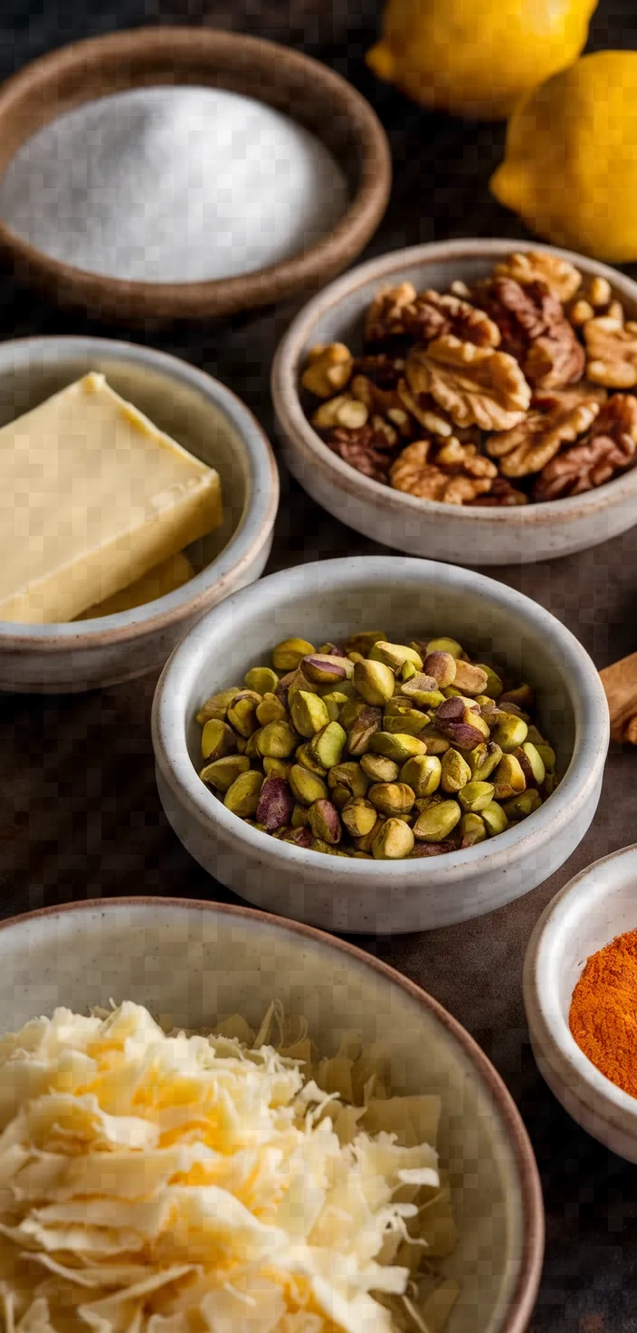 Ingredients photo for Stuffed Tel Kadayif Recipe