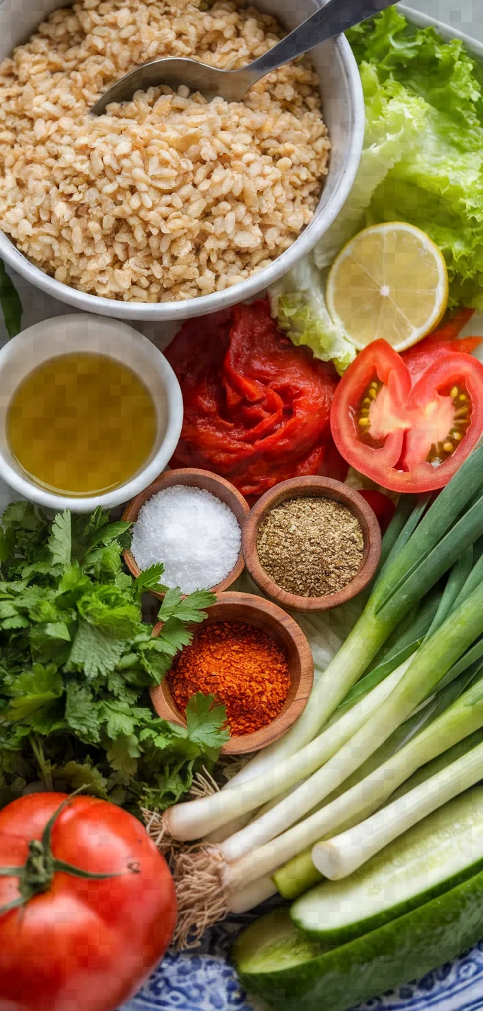Ingredients photo for Turkish Bulgur Salad Kisir Recipe