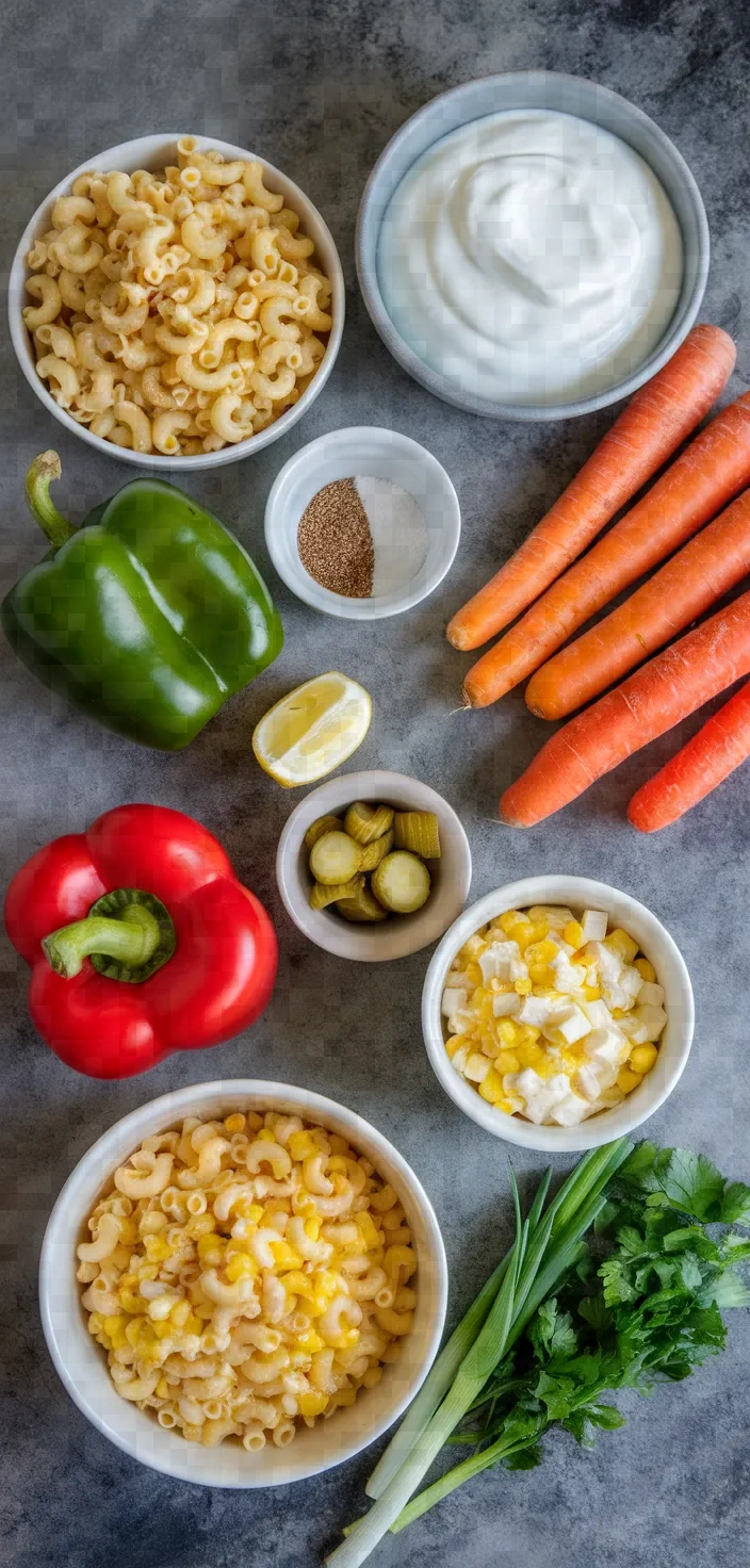 Ingredients photo for Turkish Classic Macaroni Salad Recipe