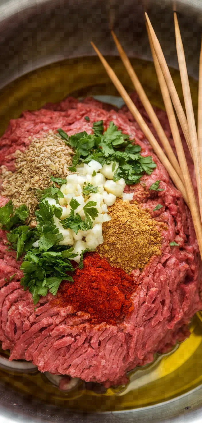 Ingredients photo for Turkish Kofta Kebab Recipe