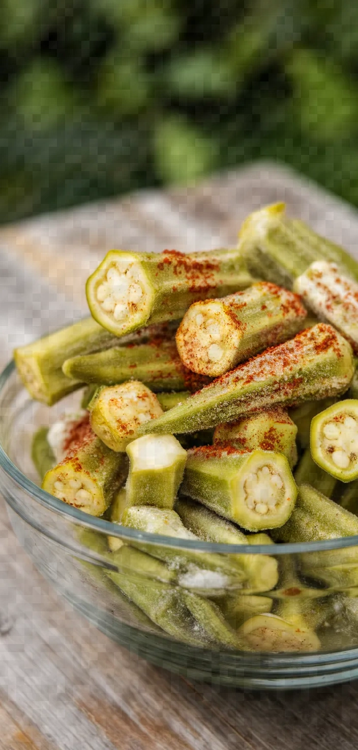 Ingredients photo for Air Fryer Frozen Okra Recipe