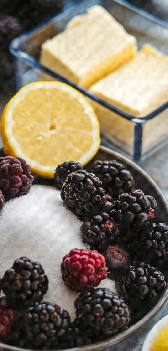 Ingredients photo for Black Mulberry Jam Recipe