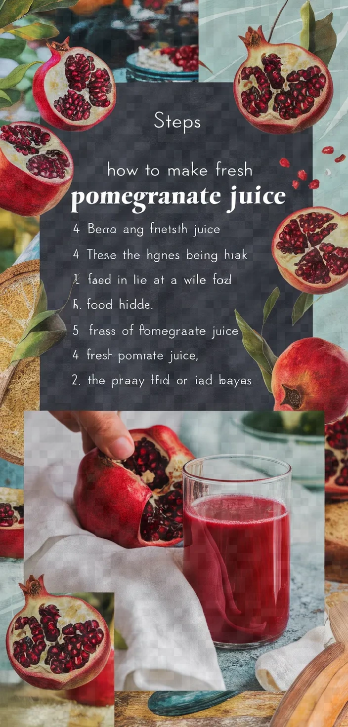 A photo of How To Make Fresh Pomegranate Juice Recipe
