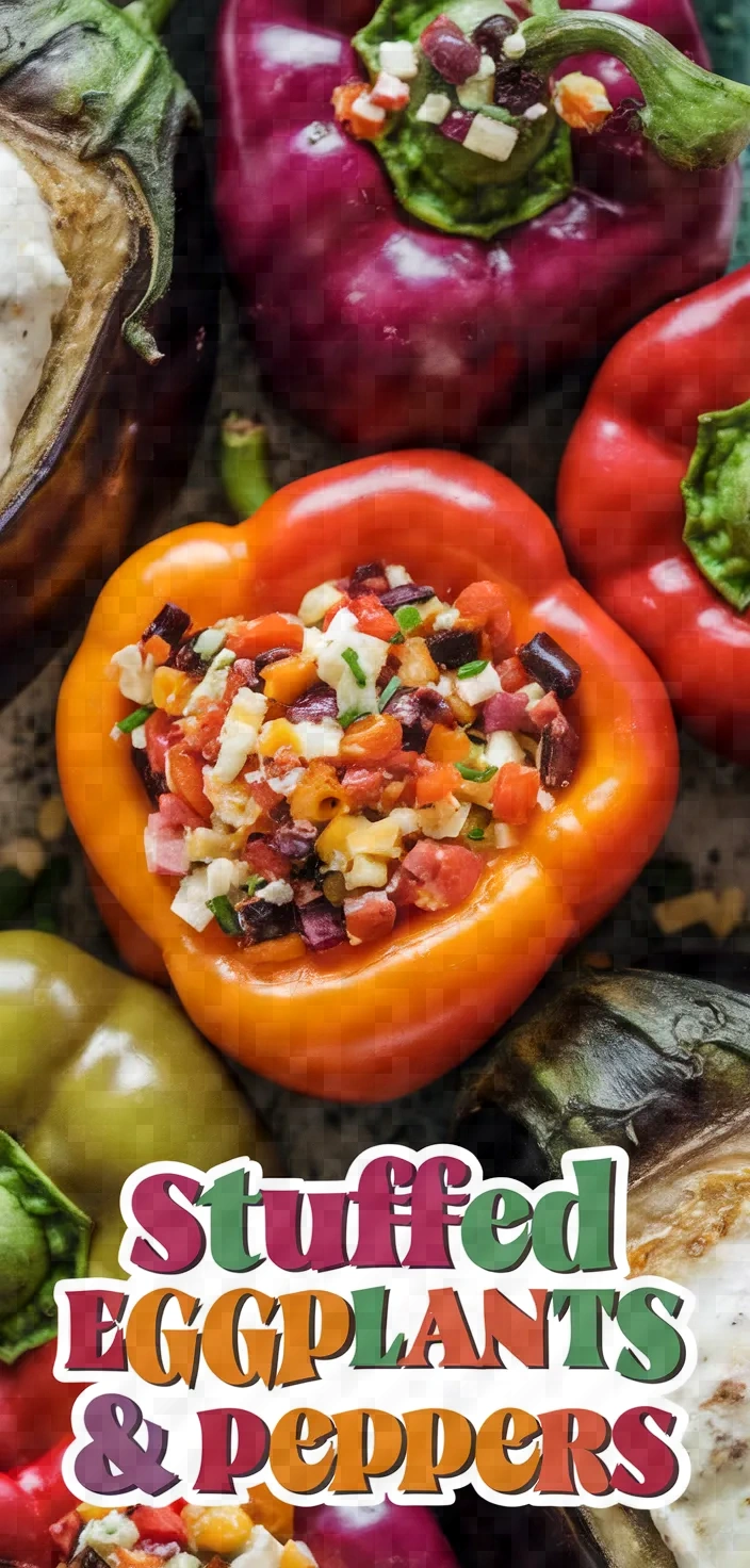 A photo of Stuffed Dried Eggplants And Peppers Recipe