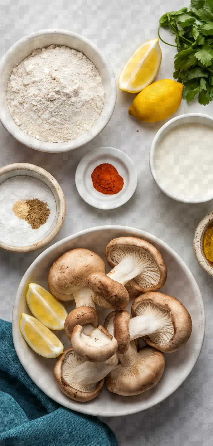 Ingredients photo for Fried Oyster Mushroom Recipe