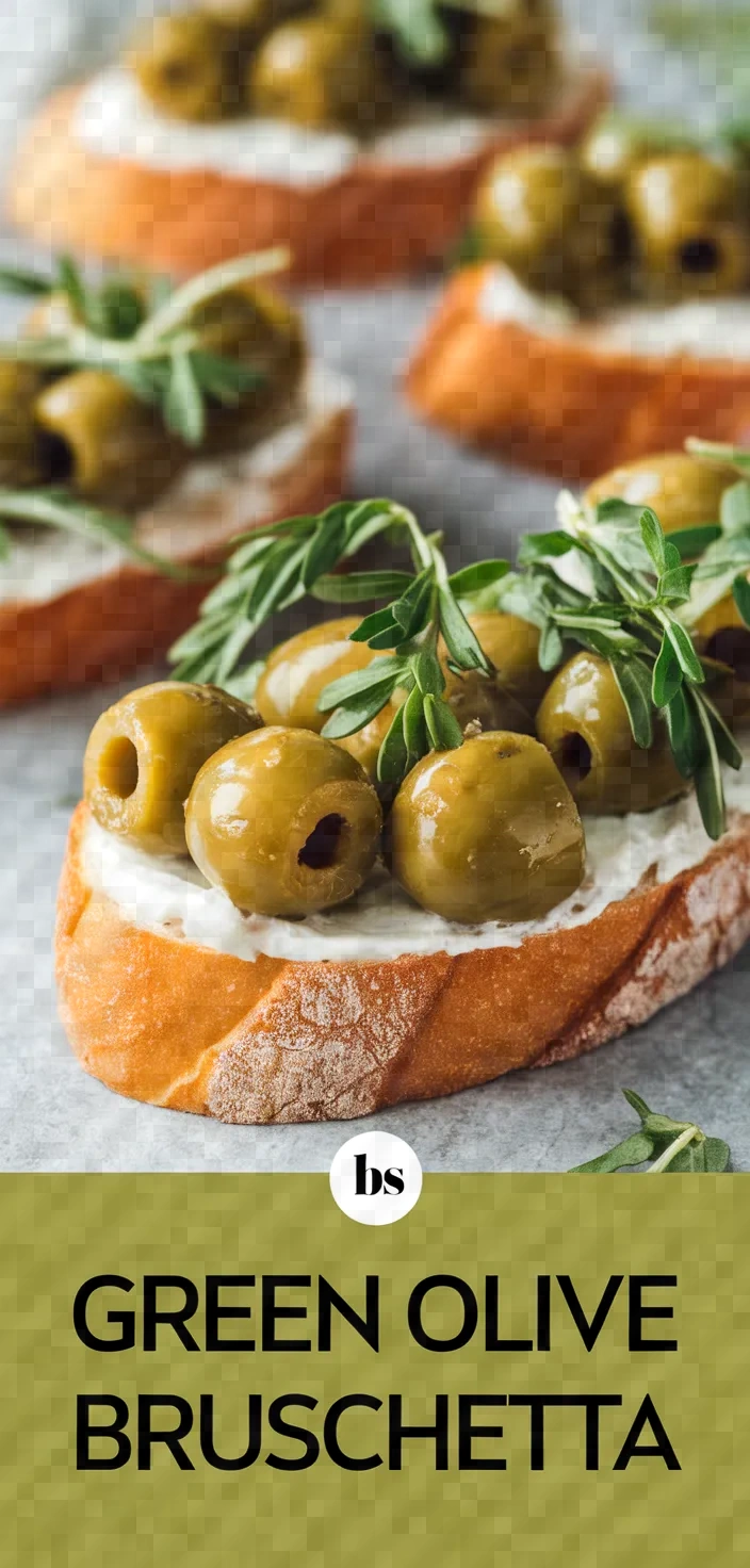 Green Olive Bruchetta Recipe