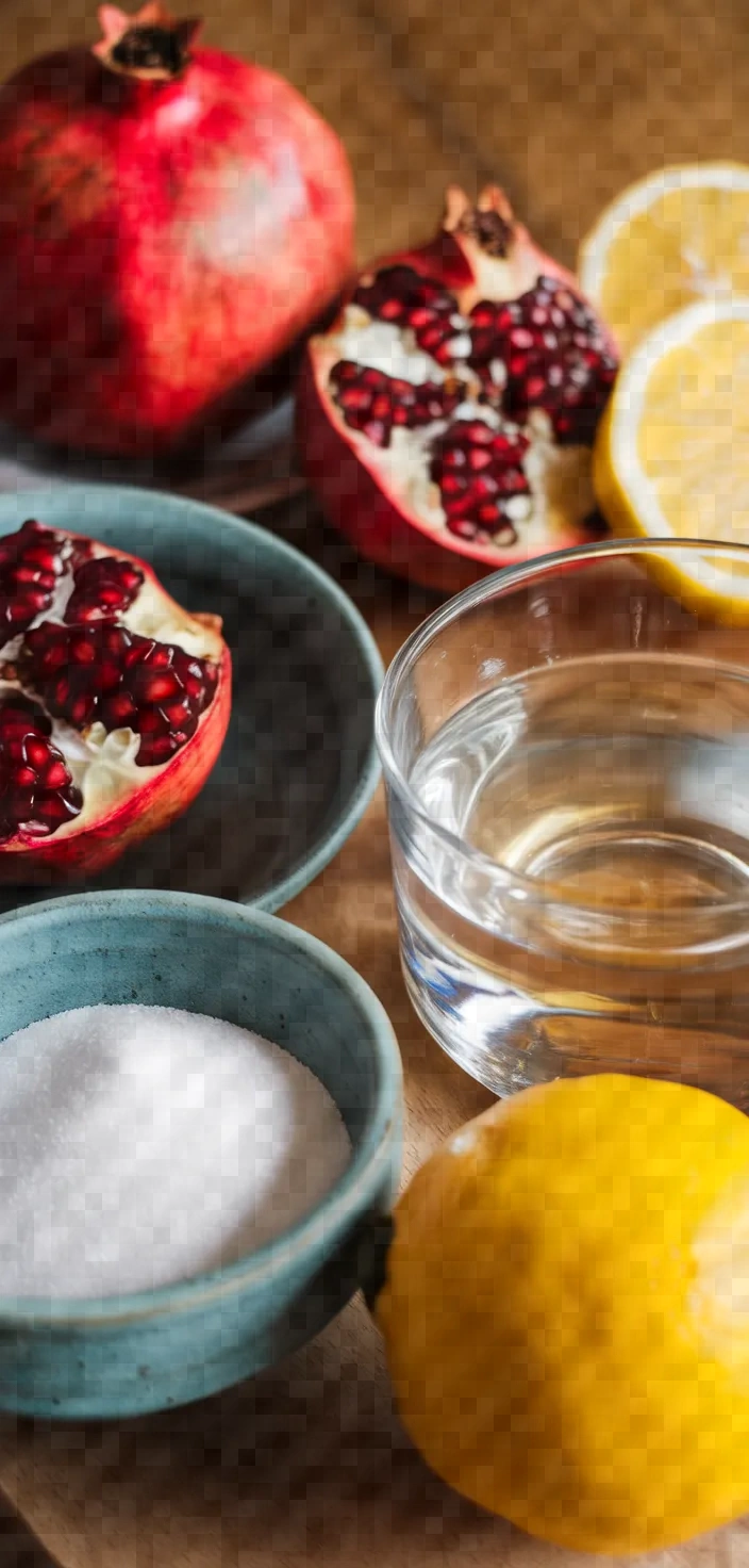 Ingredients photo for How To Make Fresh Pomegranate Juice Recipe