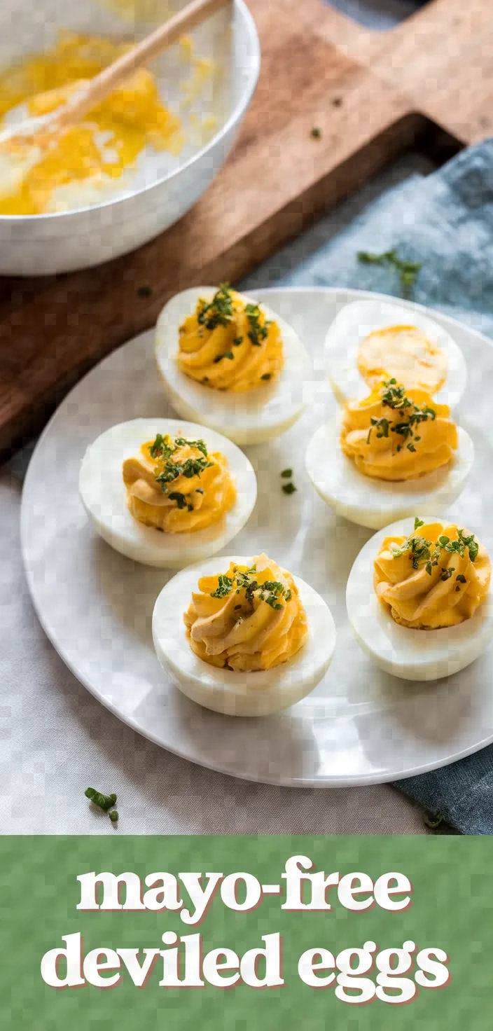 Mayo Free Deviled Eggs Recipe