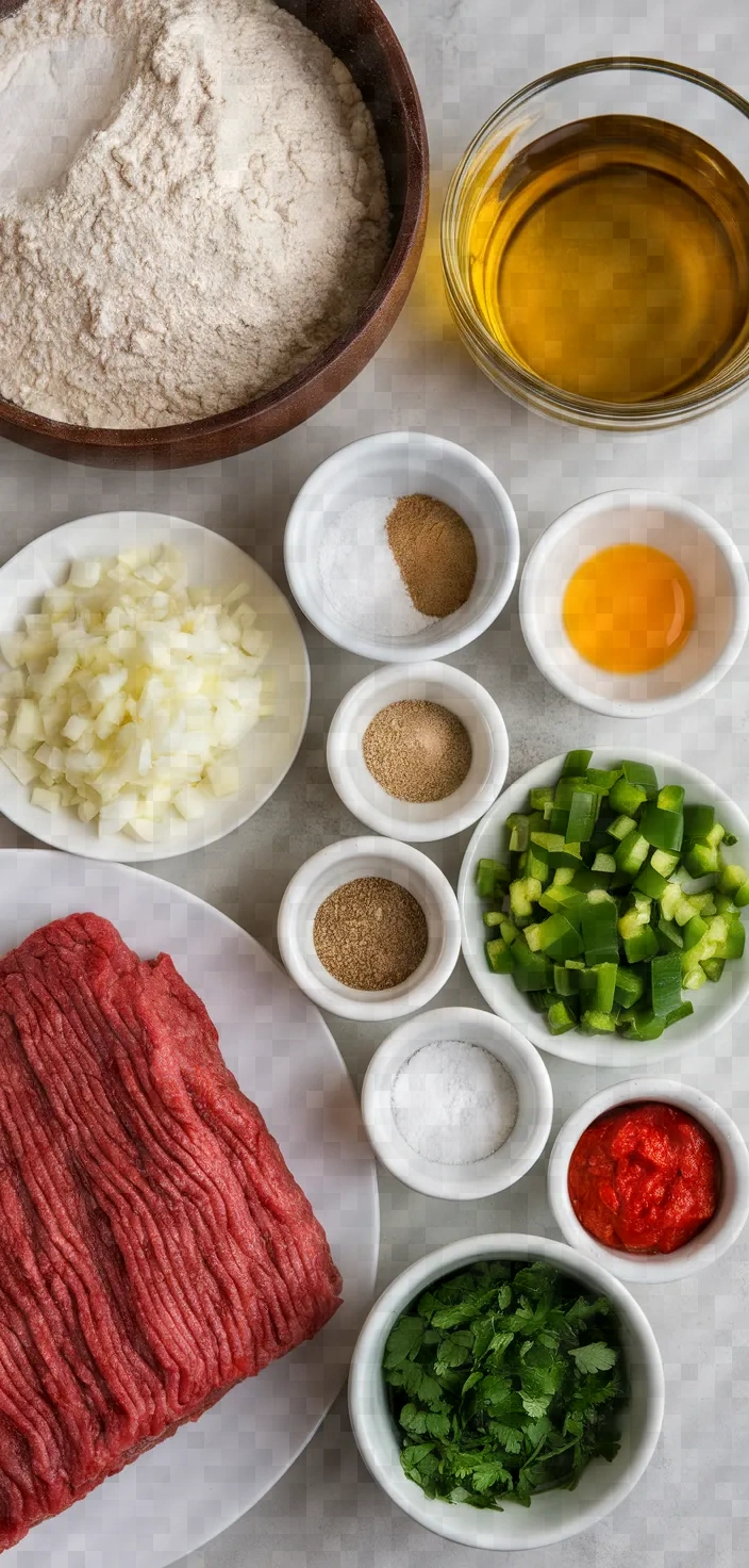 Ingredients photo for Pide Stuffed With Beef Recipe