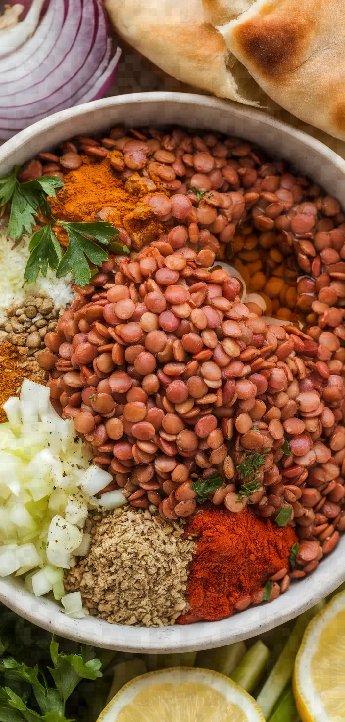 Ingredients photo for Red Lentil Dip Recipe