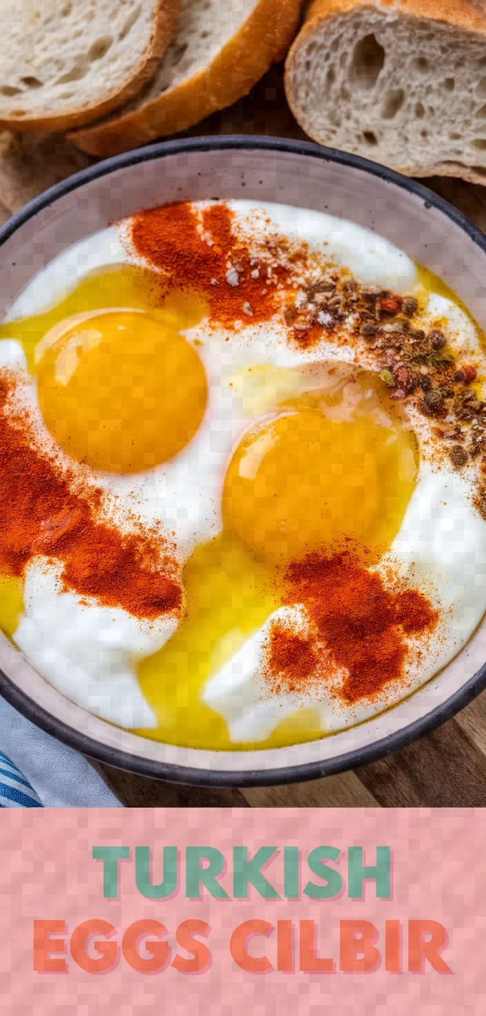 Turkish Eggs Cilbir Recipe