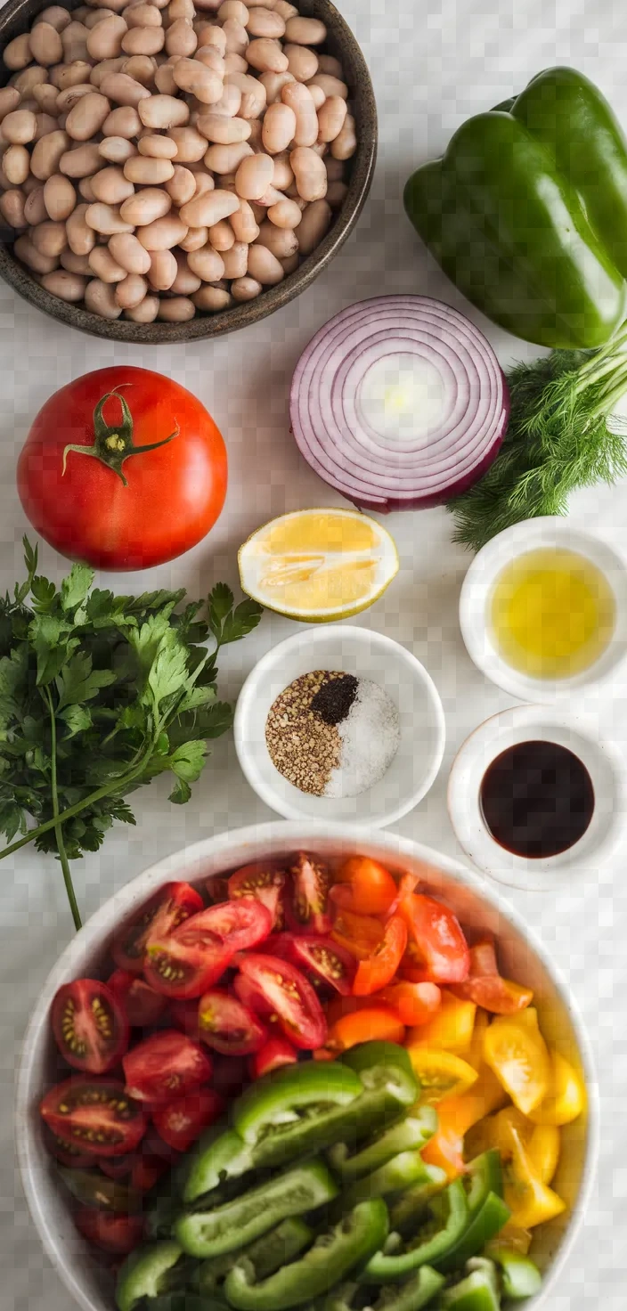 Ingredients photo for Turkish White Bean Salad Recipe
