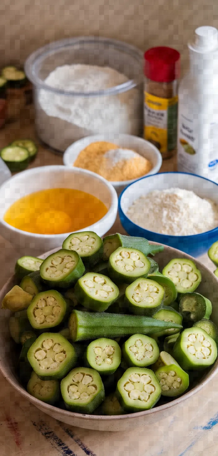 Ingredients photo for Breaded Okra In Air Fryer Recipe