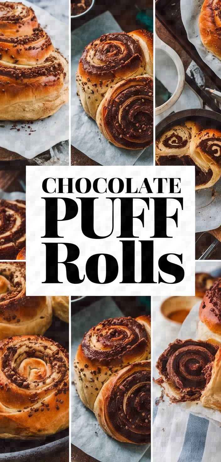 A photo of Chocolate Puff Pastry Rolls Recipe