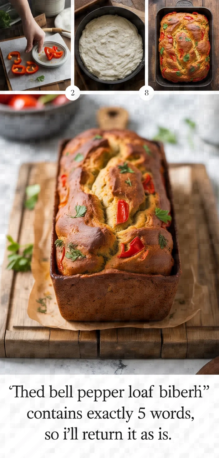 A photo of Red Bell Pepper Loaf Biberli Recipe