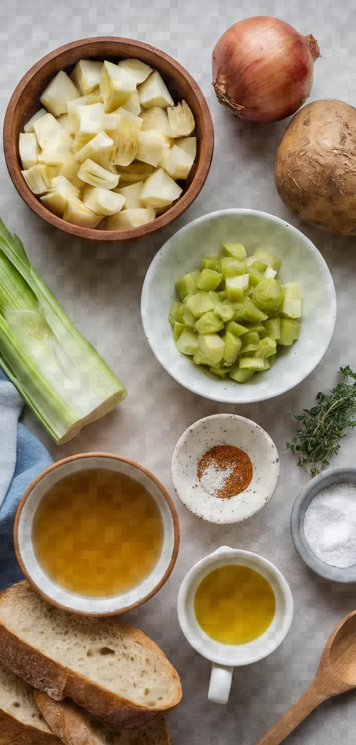 Ingredients photo for Jerusalem Artichoke Soup Recipe