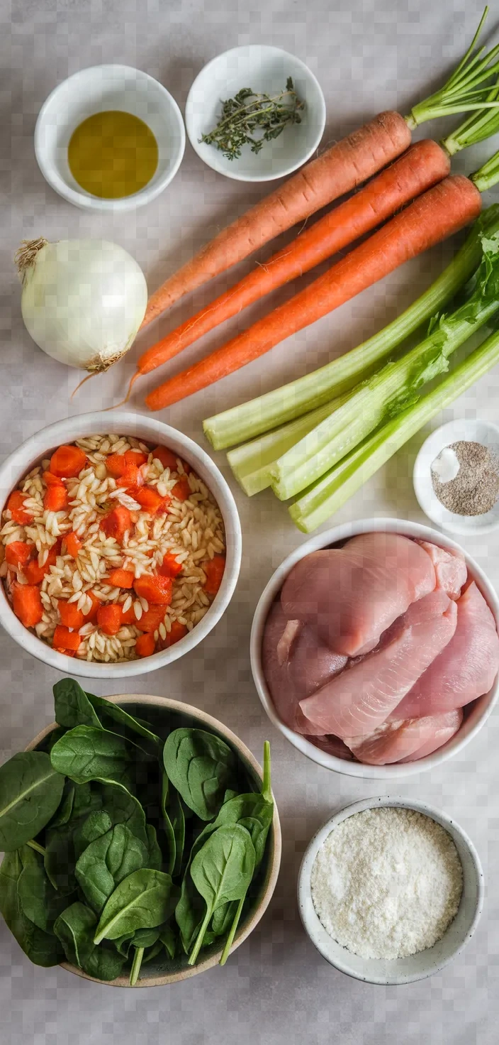 Ingredients photo for Orzo Soup Recipe