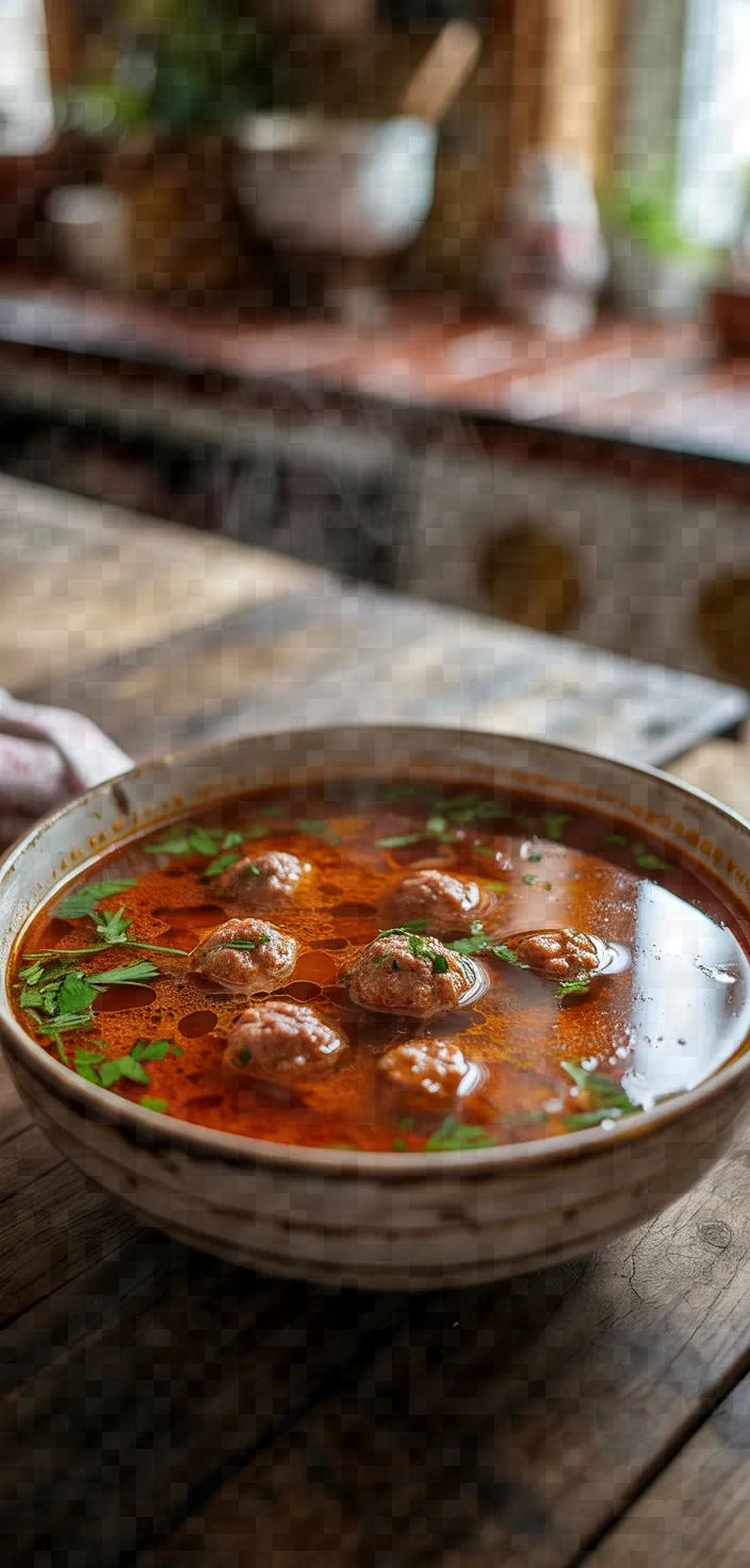 Sulu Kofte Turkish Meatball Soup Recipe