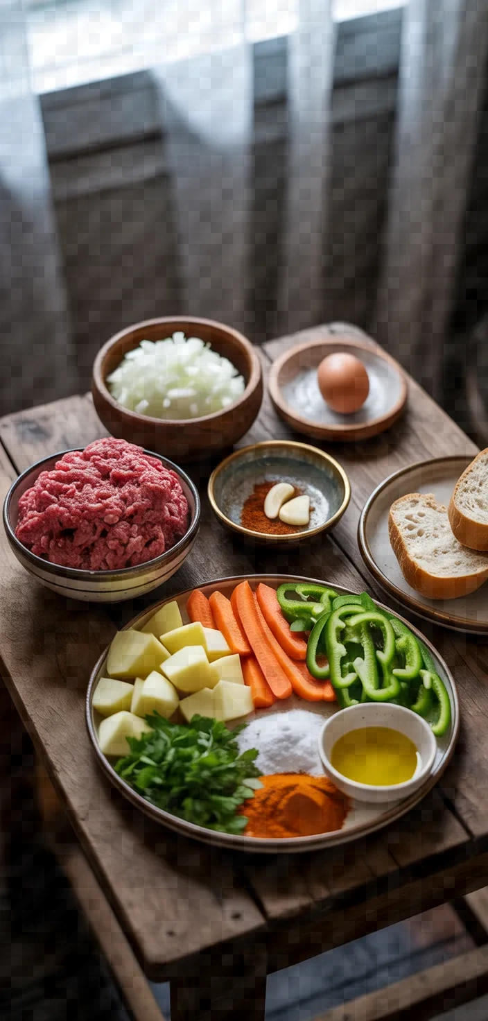 Ingredients photo for Sulu Kofte Turkish Meatball Soup Recipe