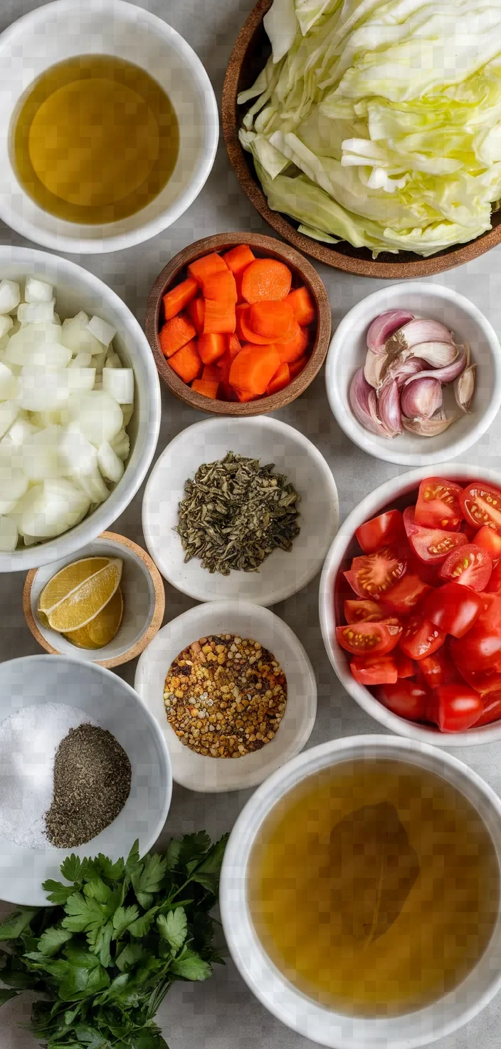 Ingredients photo for Vegan Cabbage Soup Recipe
