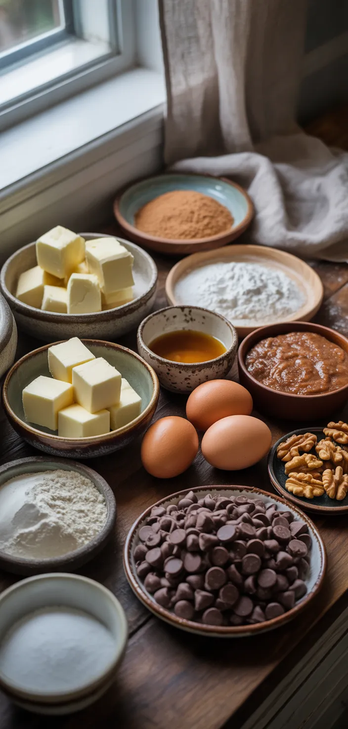 Ingredients photo for Authentic Levain Bakery Chocolate Chip Walnut Cookies Recipe