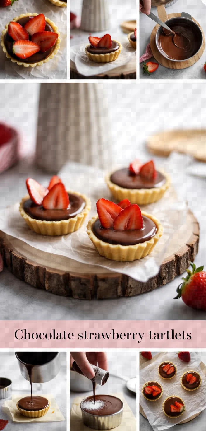 A photo of Chocolate Strawberry Tartlets Recipe