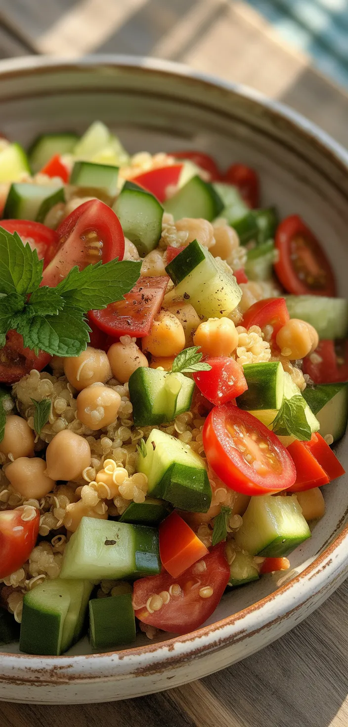 Ingredients photo for LEMON QUINOA & CHICKPEA SALAD Recipe