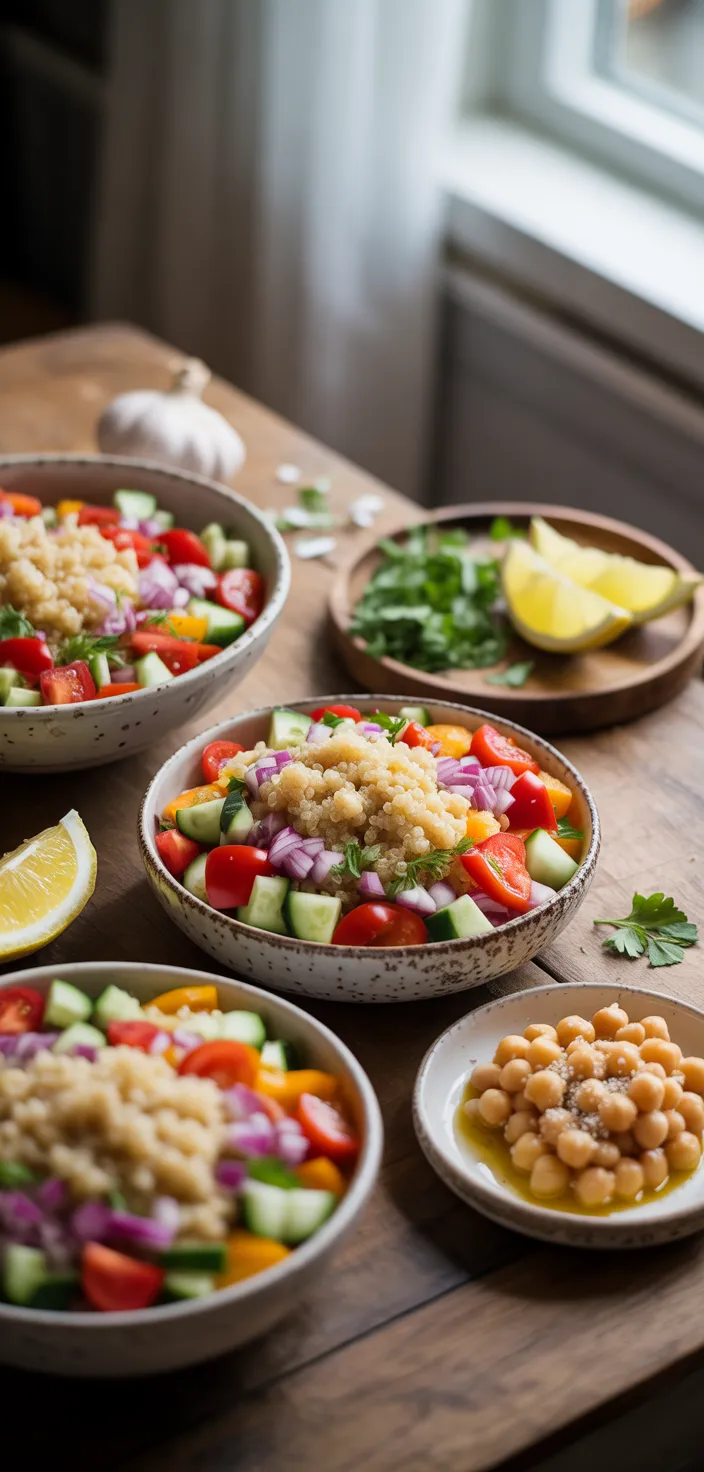 Ingredients photo for Quinoa Chickpea Salad Recipe