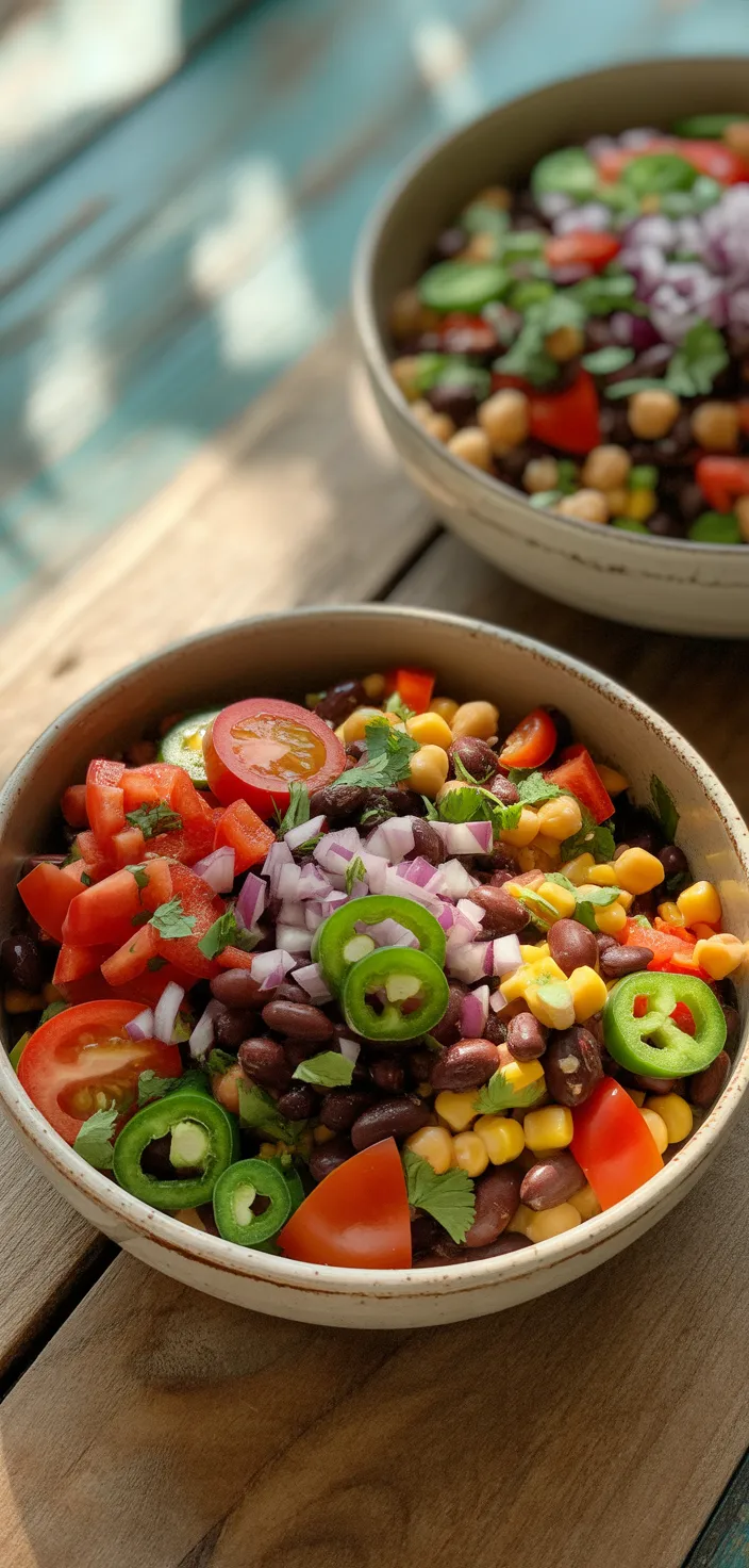 Ingredients photo for Southwest Chickpea Black Bean Salad Recipe