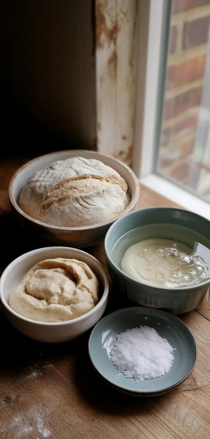 Ingredients photo for The Simplest Sourdough In A Dutch Oven Recipe