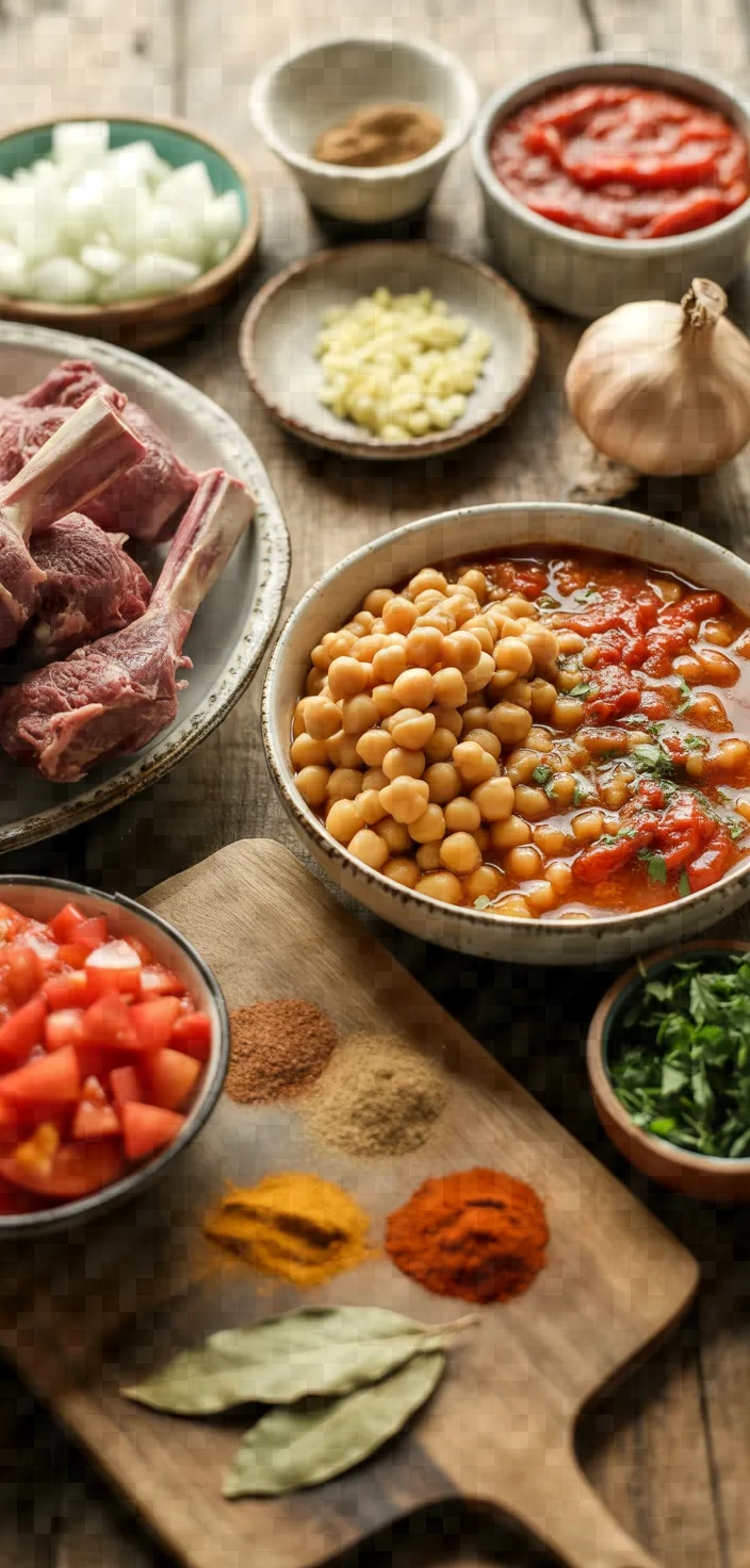 Ingredients photo for Turkish Lamb Stew With Chickpeas Recipe