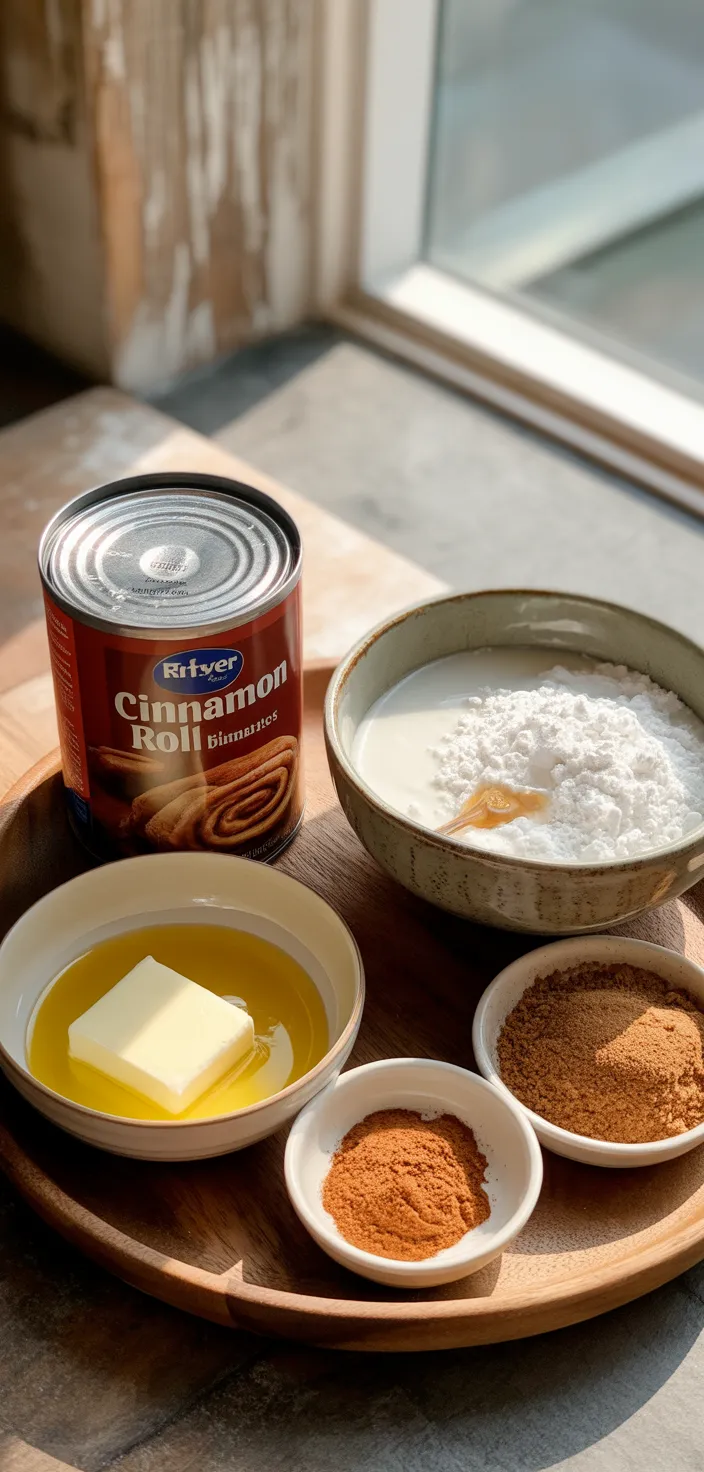 Ingredients photo for Air Fryer Cinnamon Roll Bites Recipe
