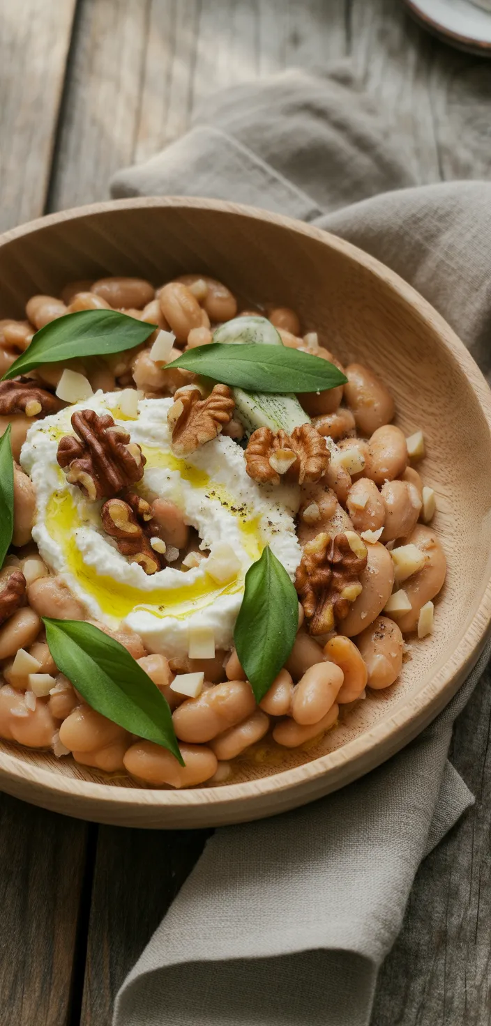 Ingredients photo for Butter Beans With Ricotta, Lemon + Basil Pesto Recipe