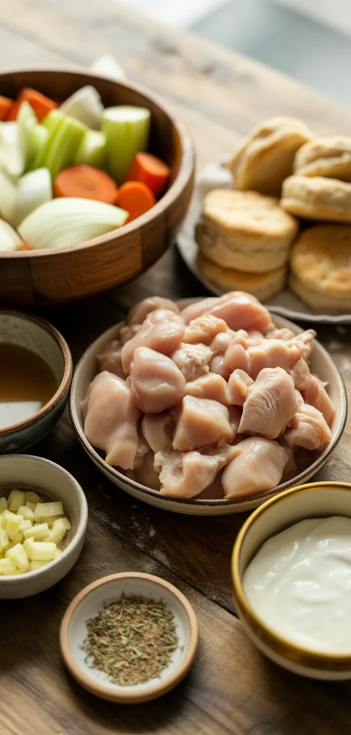 Ingredients photo for Easy Chicken And Dumplings With Biscuits Recipe