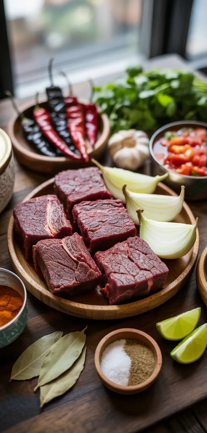 Ingredients photo for The Tastiest Beef Birria Tacos! Recipe
