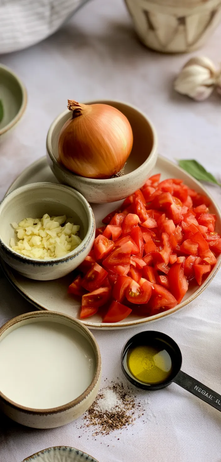 Ingredients photo for Tomato Basil Soup (Quick + Easy Recipe)