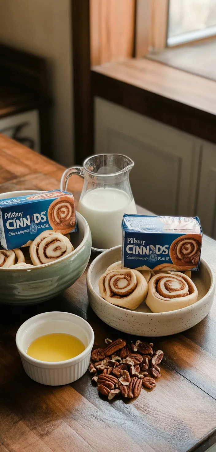 Ingredients photo for Air Fryer Cinnamon Rolls (Pillsbury Cinnamon Rolls) Recipe