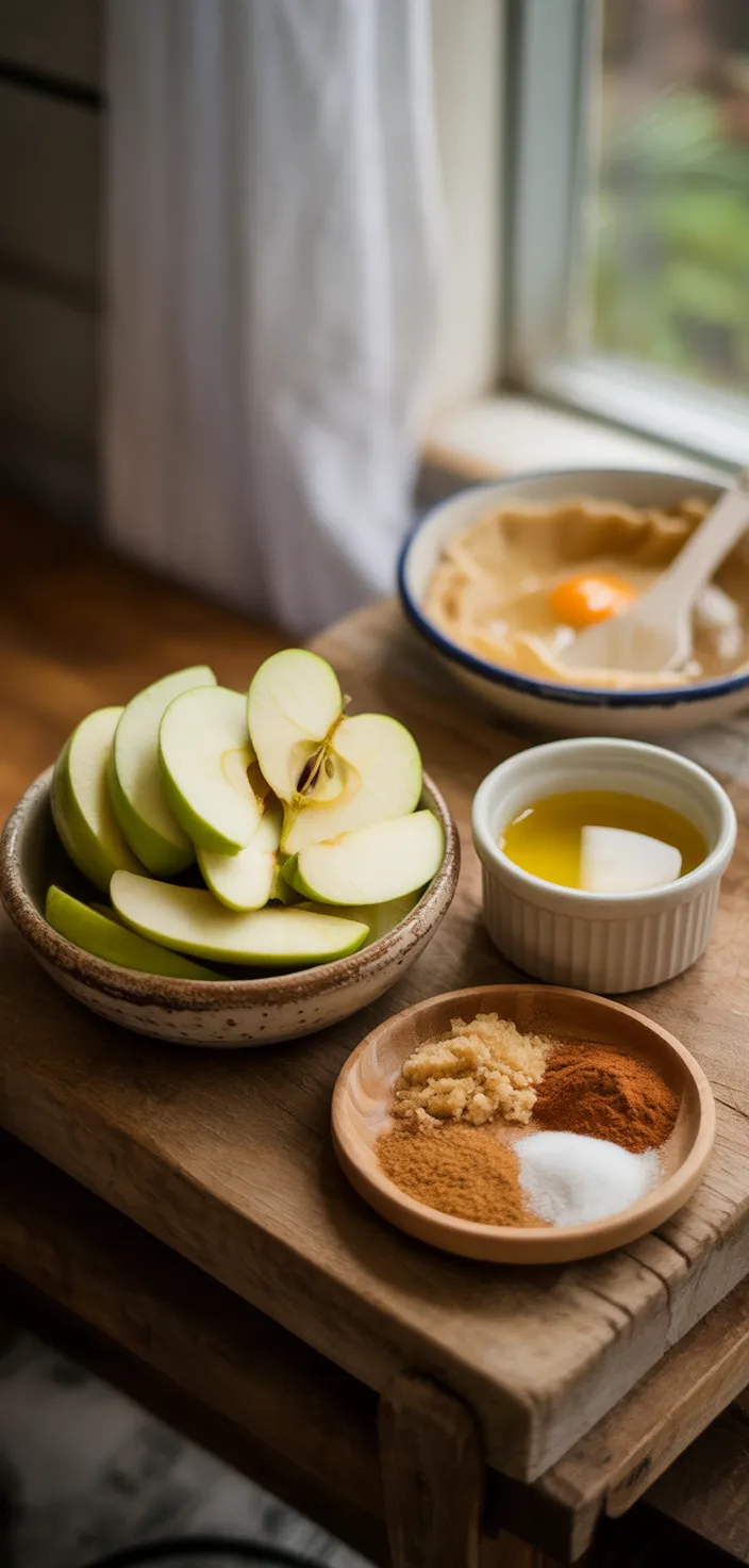 Ingredients photo for Apple Pie With Puff Pastry Recipe