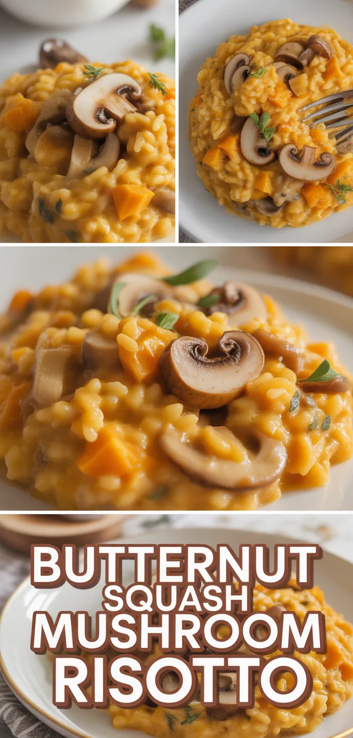 A photo of Butternut Squash Mushroom Risotto Recipe
