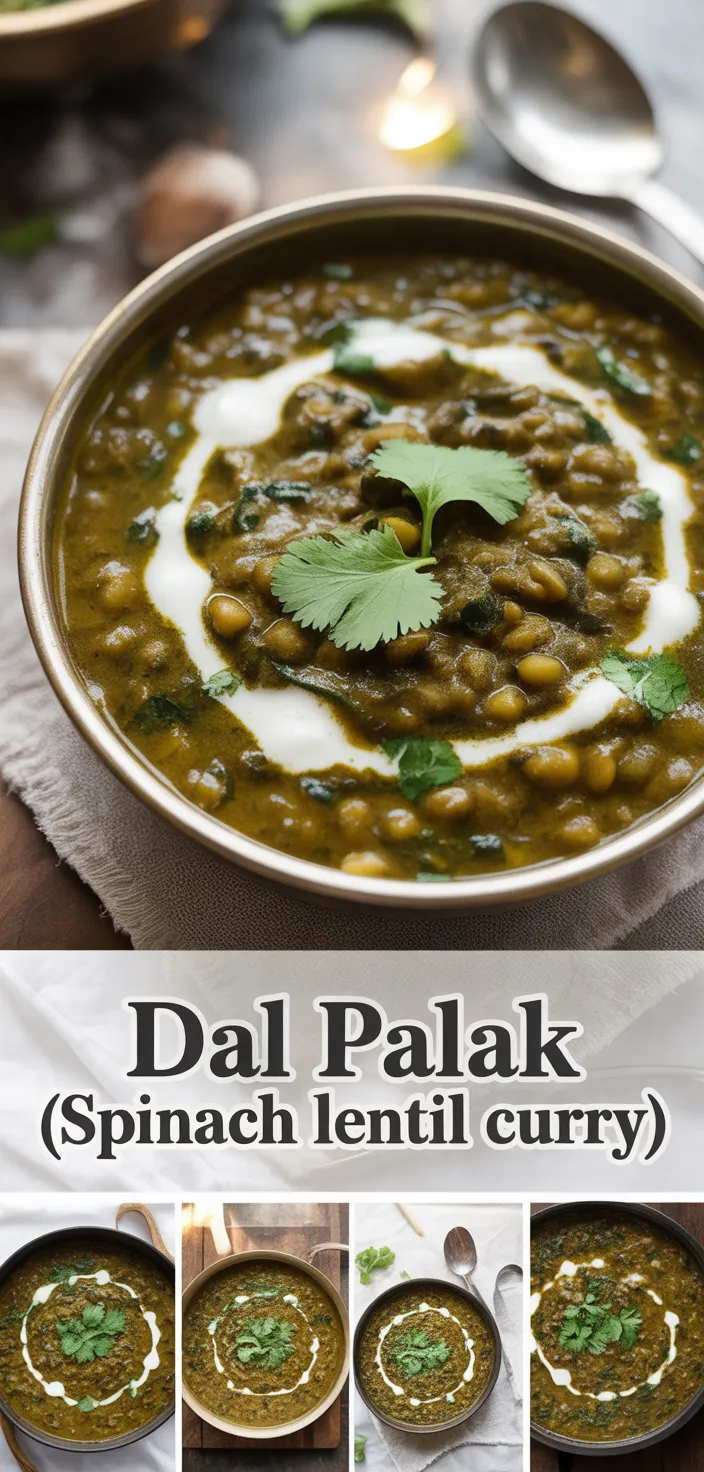 A photo of Dal Palak (Spinach Lentil Curry) Recipe