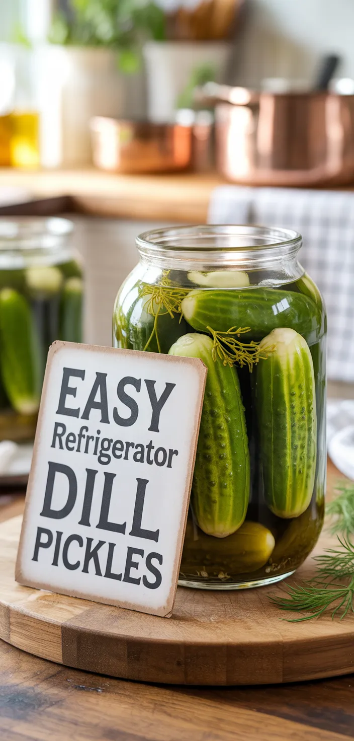 A photo of Easy Refrigerator Dill Pickles Recipe