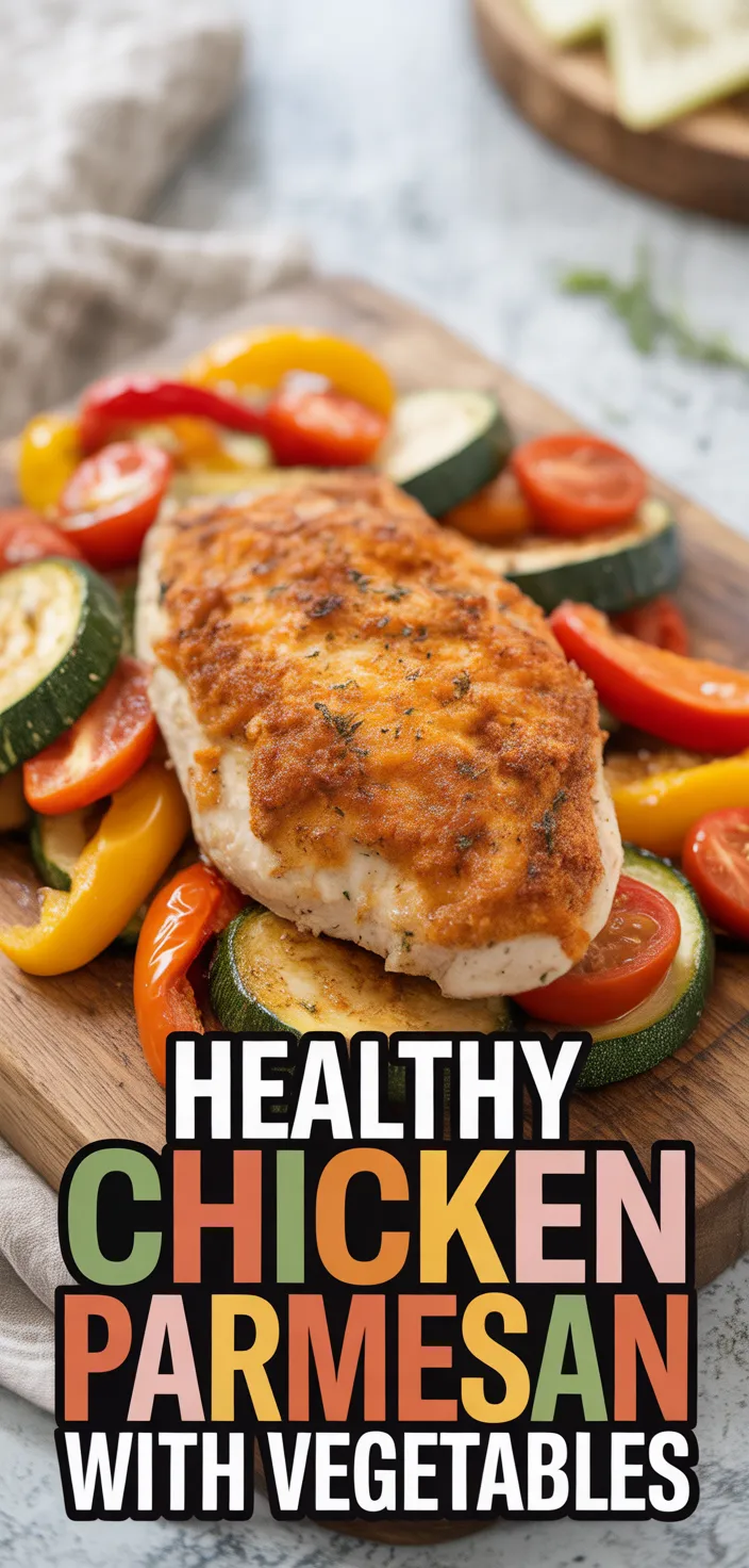 A photo of Healthy Chicken Parmesan With Vegetables Recipe
