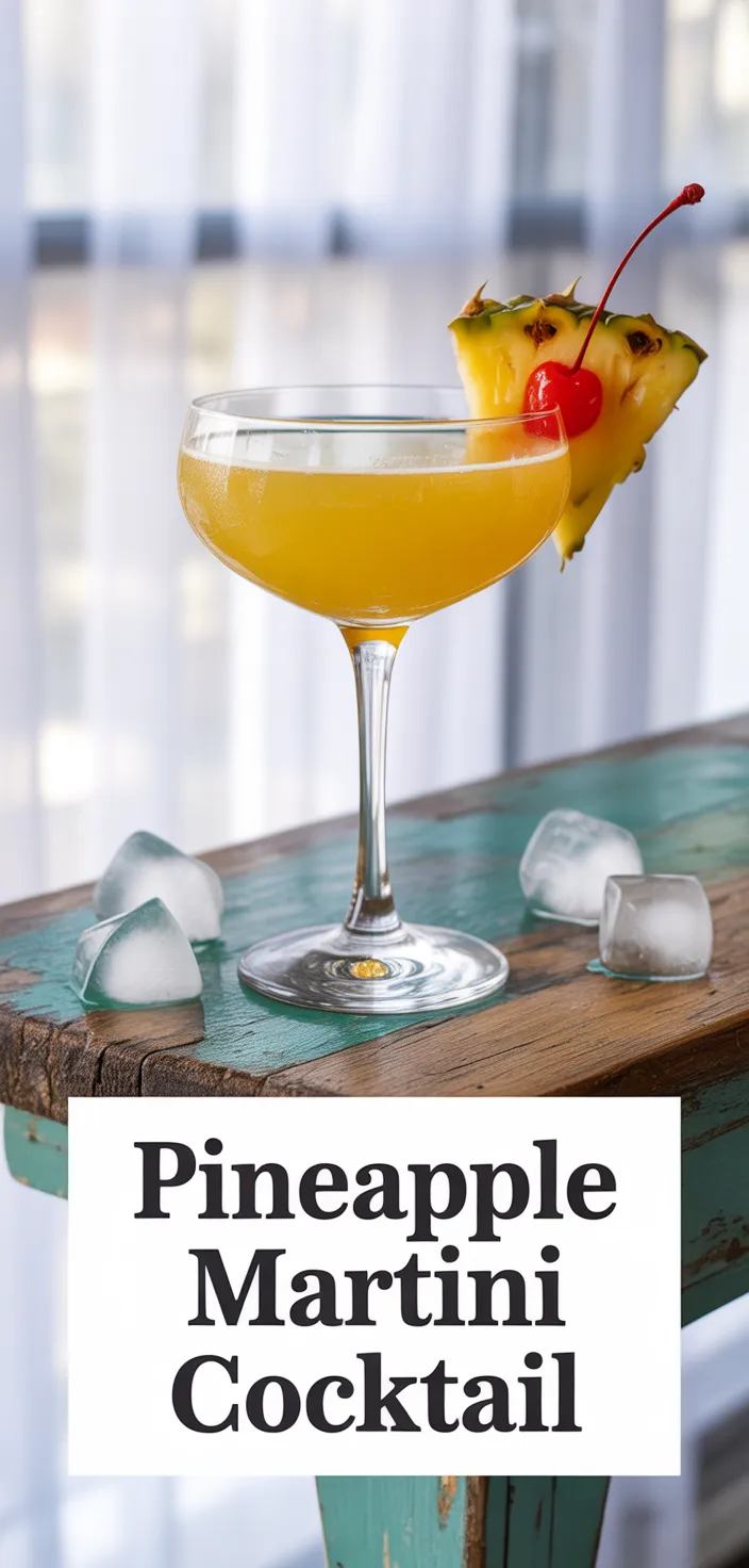A photo of Pineapple Martini Cocktail Recipe