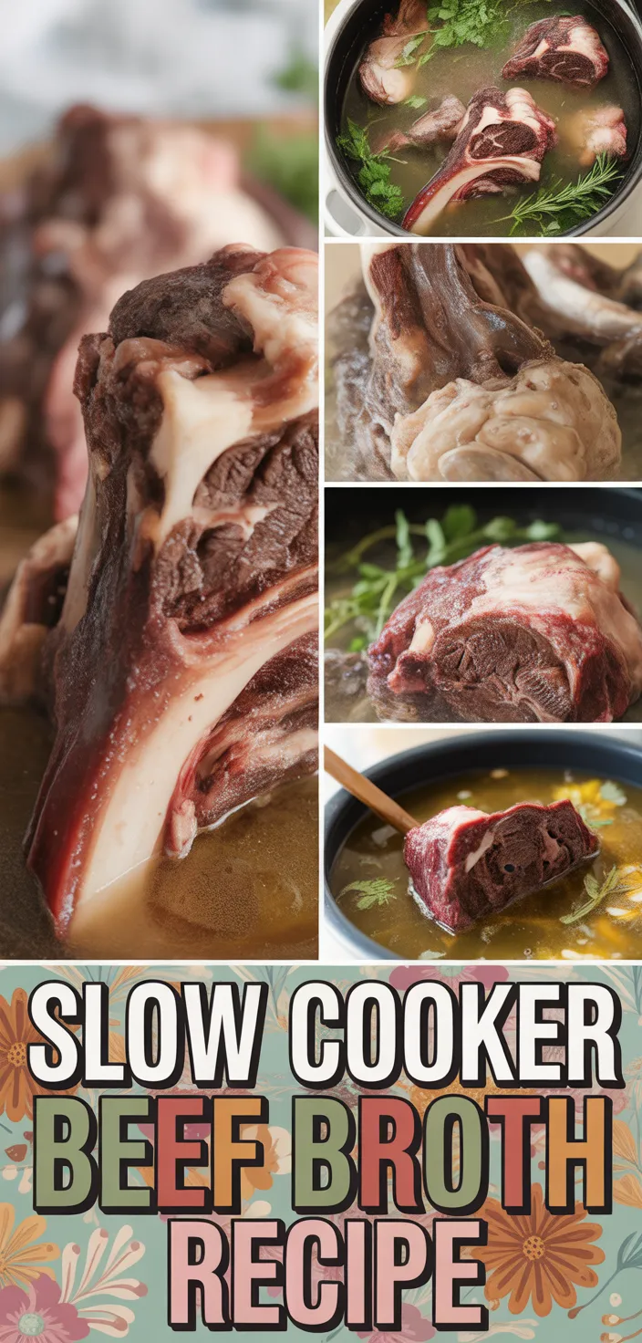 A photo of Slow Cooker Beef Broth Recipe