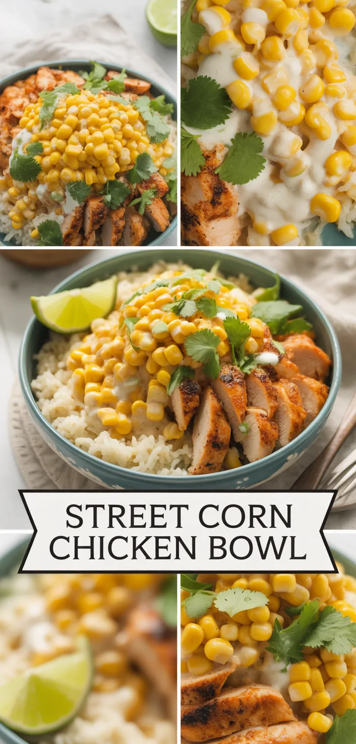 A photo of Street Corn Chicken Rice Bowl – Easy & Flavorful Summer Dinner Recipe