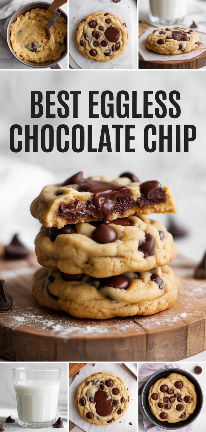 A photo of The Best Chewy Eggless Chocolate Chip Cookies Recipe