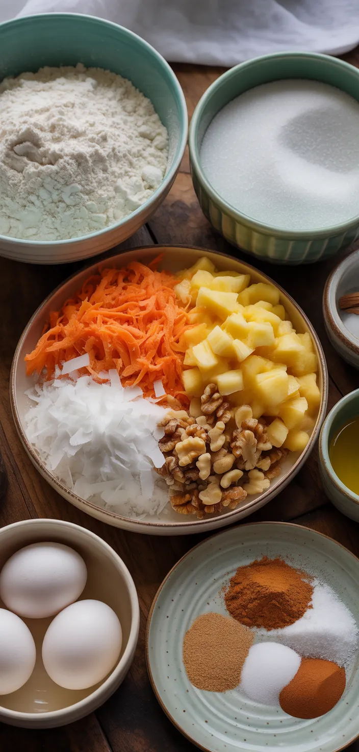 Ingredients photo for Easy Carrot Cake Recipe