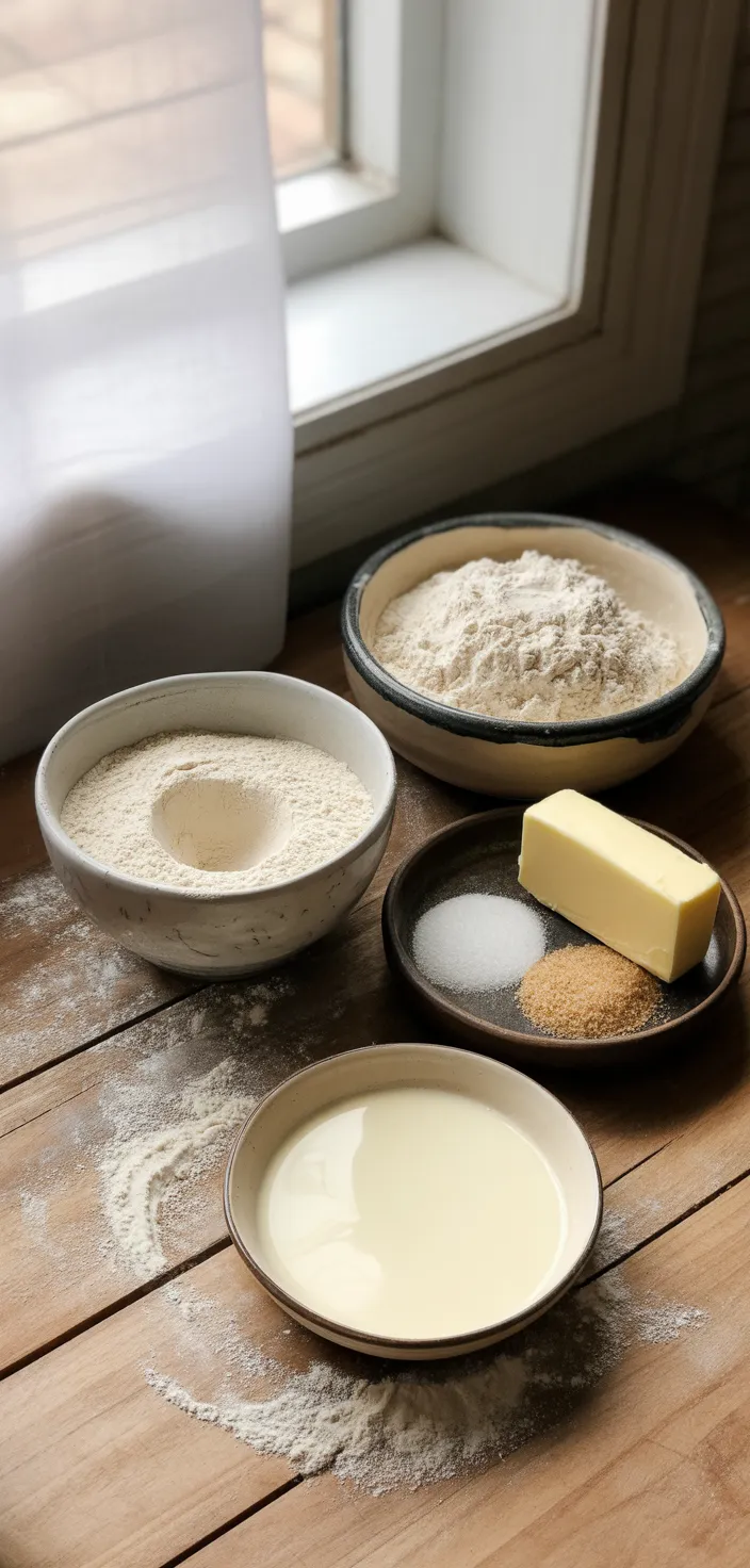 Ingredients photo for Easy No Knead Yeast Rolls Recipe