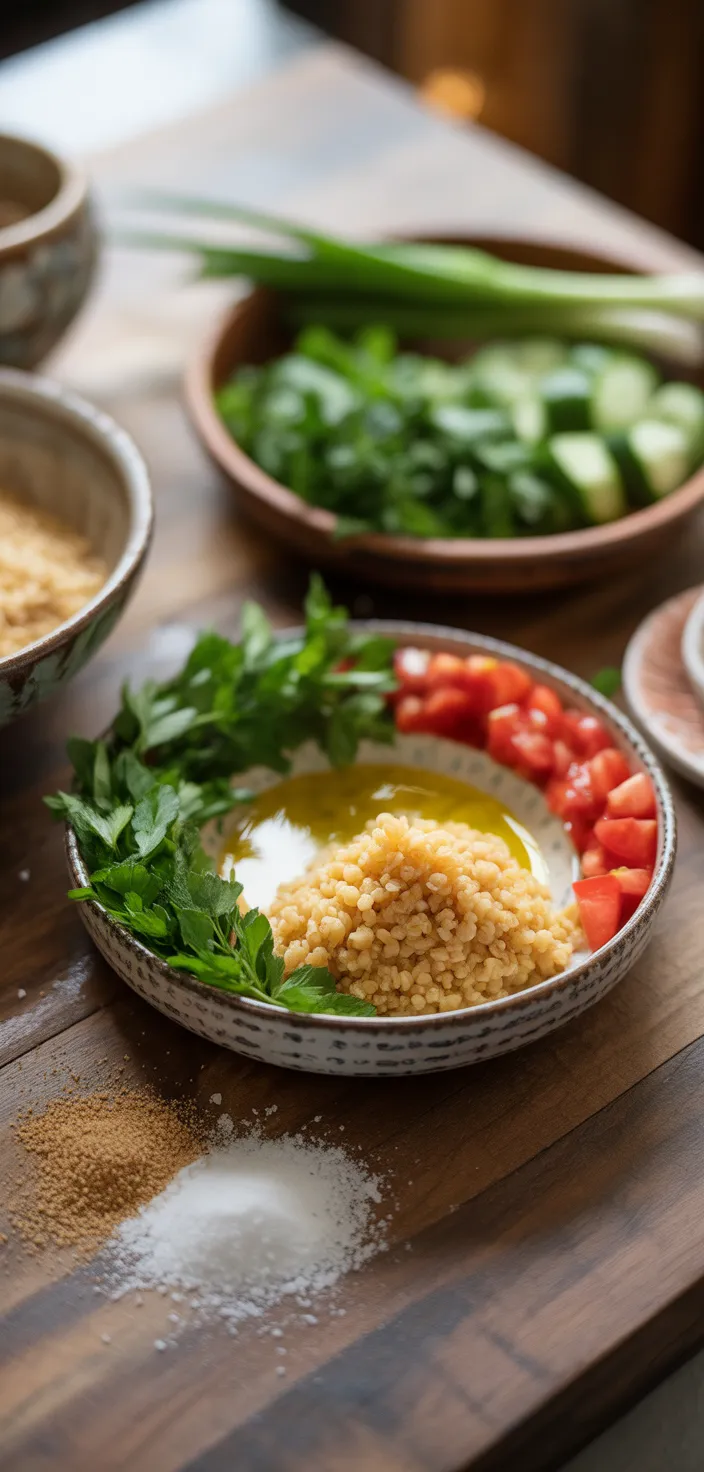 Ingredients photo for Fast And Fresh Tabouli Salad Recipe